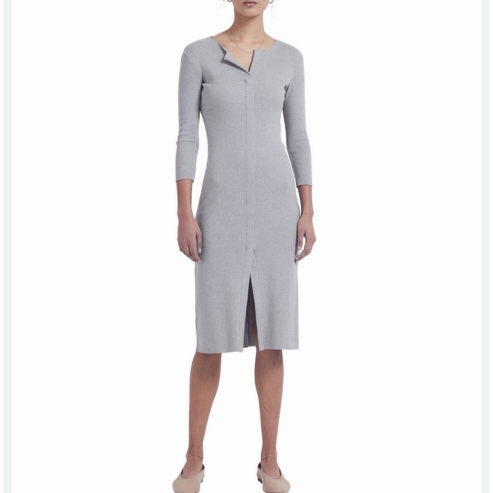 Viktoria & Woods Banksy Knit Midi Bodycon Dress Sz 1 Stretch Ribbed Australia